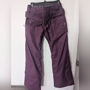 Oakley Signature Series Women's Purple Loose Fit Winter‎ Sport Pants Size Small